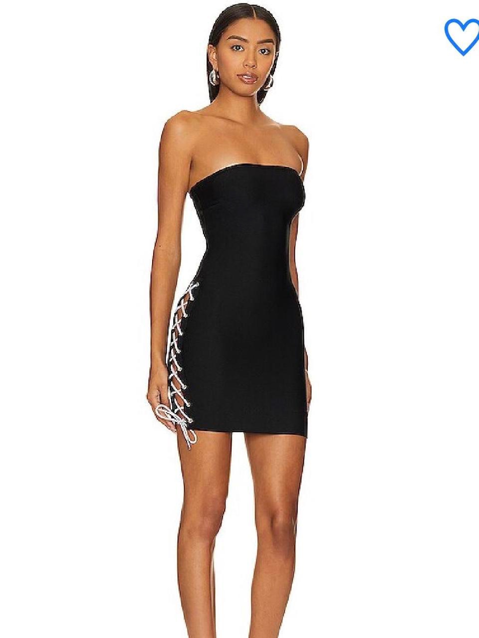 Superdown Revolve Catalina Lace Up Mini Dress | Black